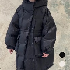 Titikong 여아 후드 따뜻한 아우터 겨울 패딩점퍼 초등학생롱패딩