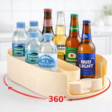 하스몰 냉장고 정리 디스펜서 음료수 맥주 캔 트레이, 크림, 1개