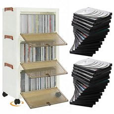 DVD Storage Cabinet Shelf CD Media Holder Storage Bins with Lids Stackable Organizer Cabinet with, DVD Storage Cabinet Shelf,CD M