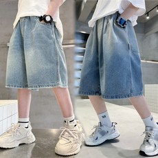 [1+1] 룩앤필 아동 와이드 청 반바지 2종세트