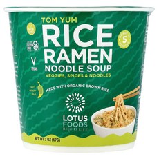 Lotus Foods Tom Yum 쌀 라면 수프 57g(2온스), Lotus Foods Tom Yum 쌀 라면 수프 57