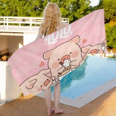 피그 룰루 블랭킷 건조 비치 타월 대형 프린팅 초흡 풀, B. z3