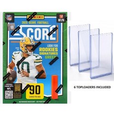 2025 Panini 스코어 풋볼 블래스터 박스 트레이딩 카드 파니니 박스당 카드 90장 탑로더 6개 및 카드 슬리브 6개 포함, 2025 Panini 스코어 풋볼 블래스터 박스 트레이