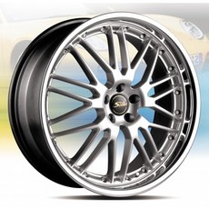 FK鋁圈 19吋 5/114.3 S776 高亮銀邊包白鐵 汽車輪圈, 1個