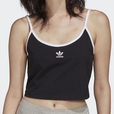 adidas 愛迪達 女款拼色細肩帶短版背心+氣囊手機支架