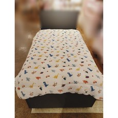 모던하우스 스페이스디노 플란넬 극세사 차렵이불 150X210 아이보리 블루, 사진참조, 1개