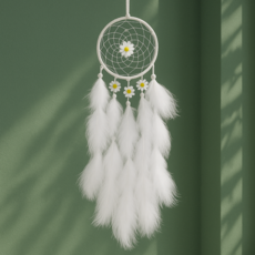 라온디 행운의 꿈잡이 꽃 드림캐쳐, 화이트