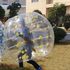 버블슈트 에어공 단합대회 풍선 튜브 축구 성인용 PVC, 노란색 1m PVC 범퍼 볼