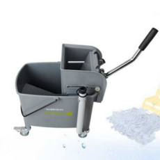 핸드 짤순이 바퀴형 이동식 청소용 마대 짤순이 탈수기 물기제거 빨래판 물배출 가정용 업소용 일체형