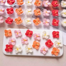 네잎 플라워 초콜릿 4컬러 케이크 디저트 데코 장식 80개입, 옵션 01