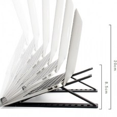 거북넥 노트북 거치대 접이식 폴딩 태블릿 거치대, 화이트, 1개