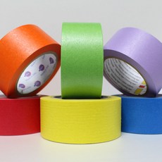 유로셀 마스킹테이프 - 50mm x 40M / 종이테이프/제본/프라모델/ 모자이크/미술재료, 770V 퍼플: 50mm X40M, 1개