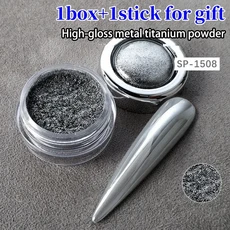 1pcs 네일 반짝이 금속 마찰 먼지 젤 폴란드어 안료 Shinning 매니큐어 장식 매직 미러 파우더 골드 실버, 04 SP-1508