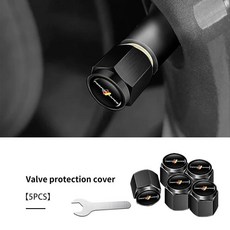 자동차 휠 타이어 밸브 스템 캡 스타일링, 1. BMW-S-black-5PCS-, 1개