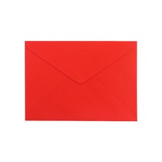 (재미스쿨) 칼라봉투 사각봉투 대형 6매입(1팩) 엽서봉투, 빨강