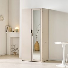 레브리 LPM 800 거울도어 이불장 옷장 장농, 모카그레이