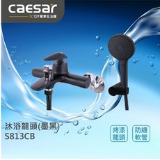 CAESAR 凱撒衛浴 沐浴龍頭 S813CB 烤漆黑, 1個