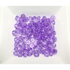 크리스탈 비즈 론델컷 비즈공예재료 팔찌 만들기, 보라 A4804, 1세트, 6mm