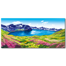 [건강회복 건강운 최대] 돈들어오는 백두산 천지 그림 명당도 풍수 물그림 액자 인테리어 거실 추천 재물운 액자 그림