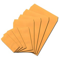 多尺寸牛皮紙信封組，適用於手寫信件、邀請函、感謝卡, 黃牛皮, 1包