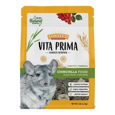 선시드 비타 프리마 컴플리트 뉴트리션 칠라 푸드 3파운드 Sunseed Vita Prima Complete Nutrition Chinchilla Food 3 LBS