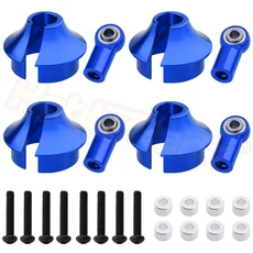 Arrma 1/14 모하비 1/18 타이푼 화강암 GROM RC카용 알루미늄 합금 쇼크 업소버 캡 키트 RC카 업그레이드, 01 Blue