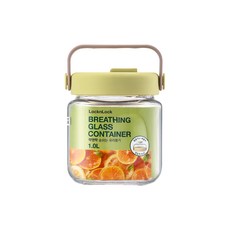 락앤락 숨쉬는 유리용기 1L 담금주병 수제 과일청 유리병, 1개