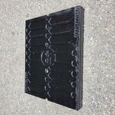 [전체규격] 대명건축자재 수로관 배수로 덮개 주철 주물 중하중 트렌치 고하중 스틸 그레이팅, 1개, 오수(막힌뚜껑)