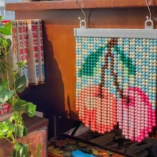 미니사이즈 구슬공예 문발 제작 키트 과일 동물 무늬 도안 입구 장식 손작업 취미, 8.어항