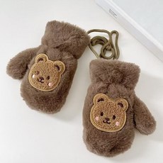 시월에인절 아동용 뽀글 아기곰 겨울장갑