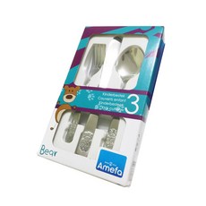 amefa 3件組 兒童餐具組 熊熊篇 湯匙 叉子 刀子 AMF-004-BER 膳魔師代理, 1個