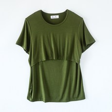 BabyShare時尚孕婦裝 莫代爾短袖孕婦哺乳衣 孕婦裝 哺乳衣【MOS001D1R】