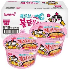 까르보불닭 105gX16ea 까르보불닭볶음면큰컵 MWD7A19A, 1개
