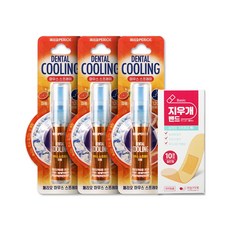 페리오 덴탈쿨링 마우스 스프레이 자몽 6.2ml x 3개 + 지우개밴드 10매, 1개