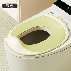 大號兒童馬桶坐便圈嬰兒小孩坐便器寶寶男女家用梯墊便盆, 綠色【升級TPE軟墊】