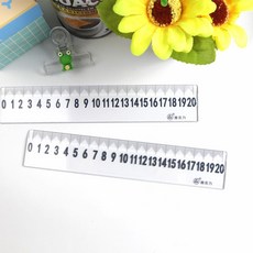 숫자 큰눈금 학생 사무용 어른 플라스틱자 20cm 1Peas78IsD