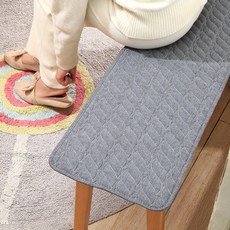 식탁 쿠션 방석 의자 긴의자방석 얇은 벤치, 회색 단색, 30x100cm