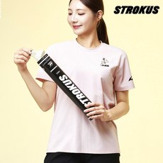 스트로커스 티셔츠 STRT-2540 핑크 남녀공용 오버핏 반팔 배드민턴 상의 오남스포츠