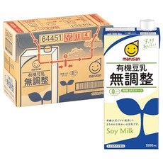 마르산 유기 두유 무조정 1000ml×6개, 1개, 1L