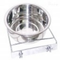 베네몰 철장걸이 스텐식기48온스 강아지물그릇, 1개