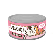 T.N.A.悠遊 厚肉肉有料湯肉貓罐 80g, 1個, 燉鮭魚(粉湯#05)