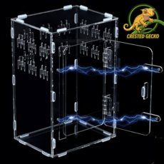 픽스캐치 파충류 크레스티트게코 도마뱀 사육장, 1개, 투명 20x20x30cm