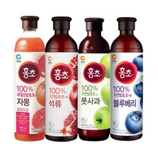 홍초 자몽 900ml + 석류 900ml + 풋사과 900ml + 블루베리 900ml, 1세트, 900L, 4개