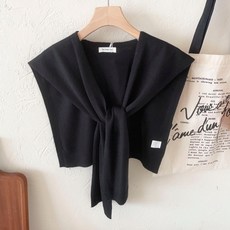 어깨숄 가디건 울 실크 단색 어부바 케이프 여름 니트 레이어드 페이크 재킷