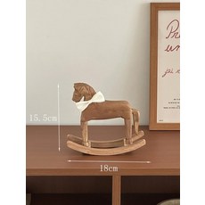 미니 소품 악세사리 타자 달력 흔들말 가림막 시계, 1개, 리본 흔들목마 A