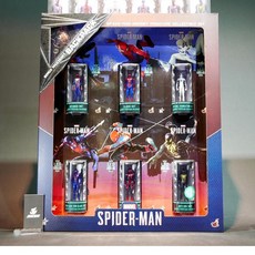 Hot Toys 漫威蜘蛛人迷你格納庫套裝組 收藏公仔 LED展示, 1個