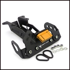 雅馬哈MT09 TRACER900 FJ-09改裝帶燈摺疊車牌架後牌架牌照架車牌架, 1個, 金色