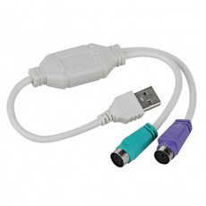 PS2 여성 변환기 케이블 코드 어댑터 키보드에 1PC USB, [01] 하얀색, 1개