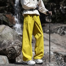 男女款運動戶外三防工裝長褲 - 休閒保暖加絨長褲