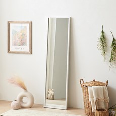 웰우드 로이비 벽걸이형 전신거울 400 x 1500, 화이트